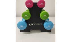 Zestaw hantli fitness winylowych 12 kg ze stojakiem - UpForm