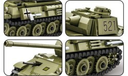 Konstruktors Zaļā tanks, 638 detaļas