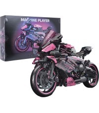Motociklista konstruktors, rozā, 2066 detaļas