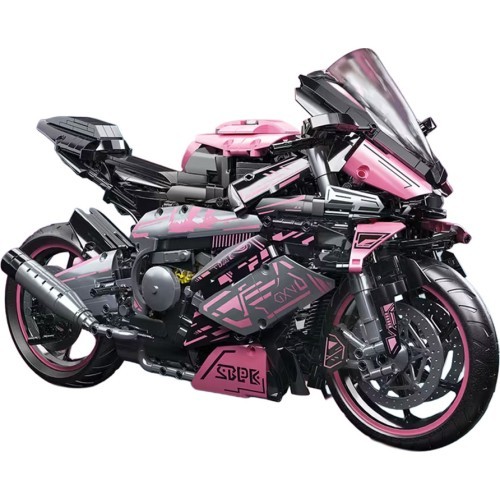 Motociklista konstruktors, rozā, 2066 detaļas