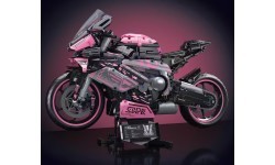 Motociklista konstruktors, rozā, 2066 detaļas