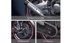 Motociklista konstruktors, rozā, 2066 detaļas