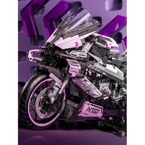 Motociklista konstruktors, rozā, 2066 detaļas