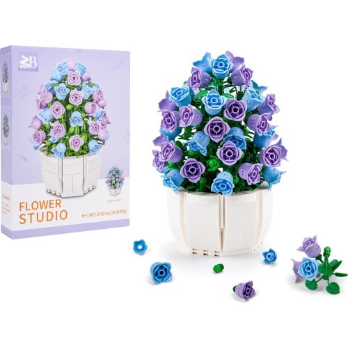 Purple Flowers Building Blocks Set 570pcs.