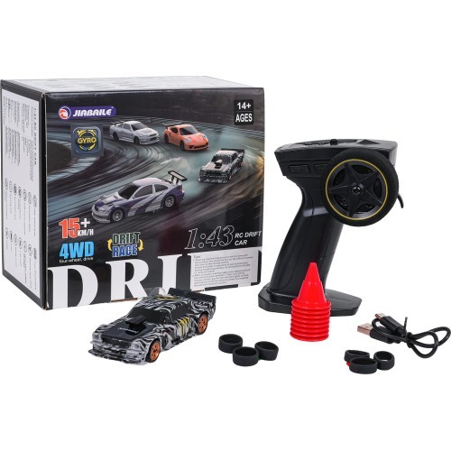 Tālvadības drifta automašīna 1:43 ar piederumiem, zaļa