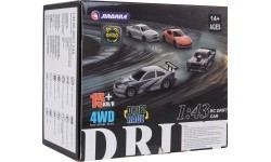 Tālvadības drifta automašīna 1:43 ar piederumiem, zaļa