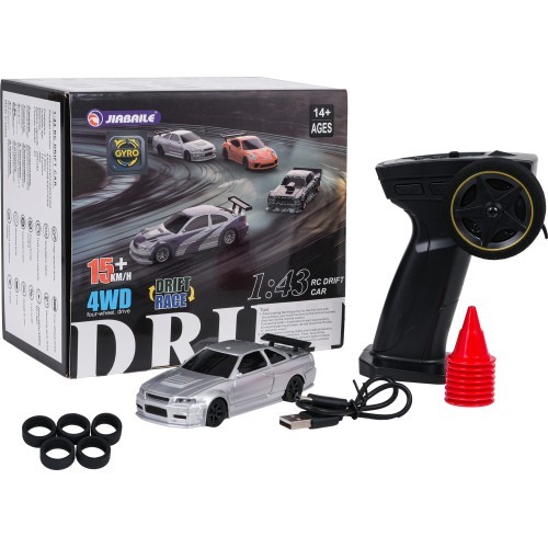R/C Drift Car 1:43 White + Accessories