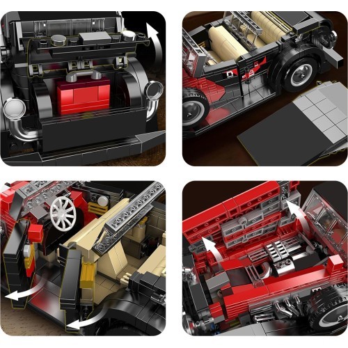 Konstruktors “Retro automašīna” sarkans, 1308 daļas