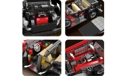 Retro Vehicle Red Building Blocks Set 1308pcs.
