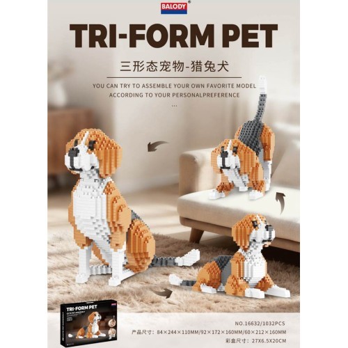 Dog 3in1 set of bricks 1032el.