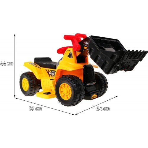 Elektriskais buldozers ar ķiveri bērniem