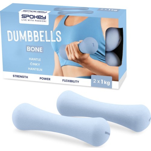 Neoprēna hanteļu komplekts Spokey BONE, 2x1 kg