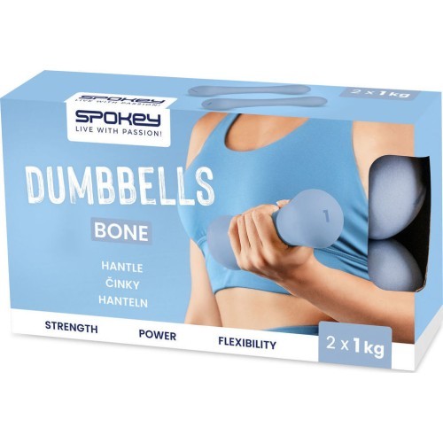 Комплект неопреновых гантелей Spokey BONE, 2x1 кг