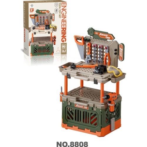 Игровая мастерская с ящиком и отвёрткой, 90 деталей