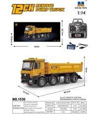 R/C Dumper Truck Yellow 1:14