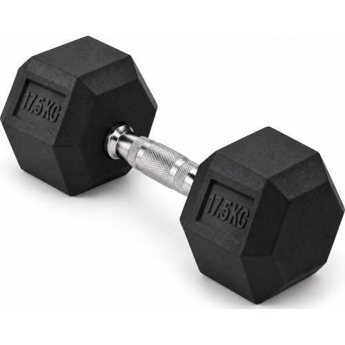 Gumijota hantele FiTKER® HEX PRO - 17,5 kg