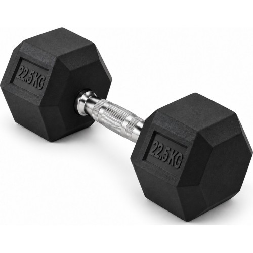 Gumijota hantele HEX PRO - 22,5 kg