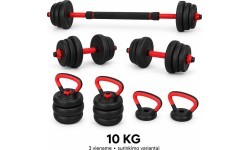 Adjustable FiTKER® Dumbbell, Barbell & Kettlebell 3-in-1 Set - 10 kg