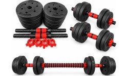 Adjustable Dumbbell & Barbell 2-in-1 Set - 10 kg