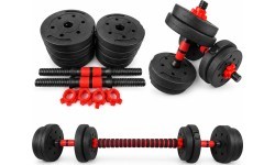 Набор 2-в-1: разборная гантель и штанга - 40kg