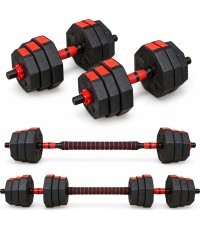 Adjustable HEX Dumbbell & Barbell 2-in-1 Set - 10 kg