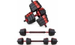 Adjustable HEX Dumbbell & Barbell 2-in-1 Set - 10 kg