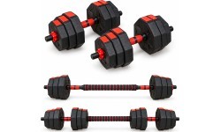 Regulējams FiTKER® HEX hanteļu un stieņa komplekts „2 vienā” - 30kg