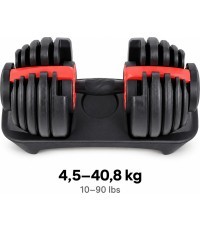 Adjustable FiTKER® Weight Dumbbell - 4,5–40,8 kg (10–90 lb)