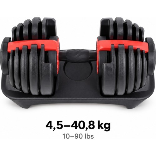 Regulējama svara hantele - 4,5–40,8 kg (10–90 lb)