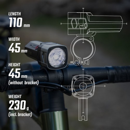 Sigma Aura 170 HB Link USB priekšējais lukturis