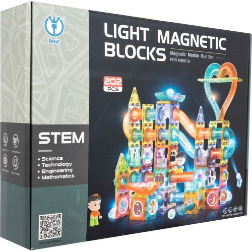 Magnetic Blocks Set of 202 elements
