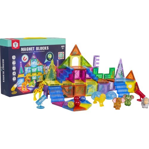 3D ZOO magnētisko klucīšu komplekts 64 gab.