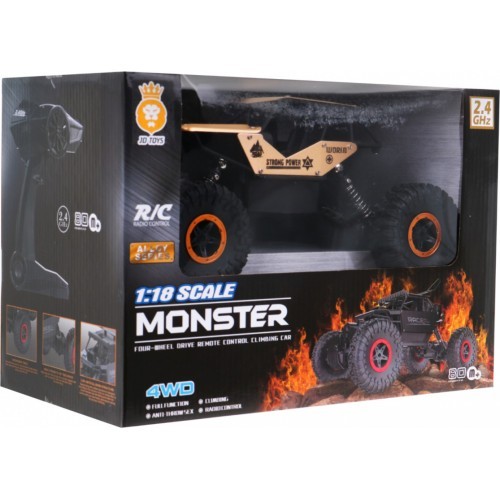 Tālvadības automašīna Crawler R/C MONSTER 1:18, zelta