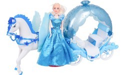 Carriage with Horses + Doll Set