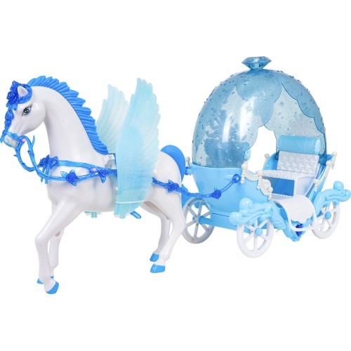 Carriage with Horses + Doll Set