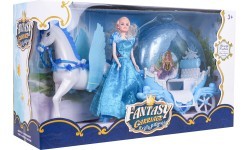 Carriage with Horses + Doll Set
