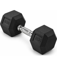 HEX PRO Rubber Dumbbell - 20 kg