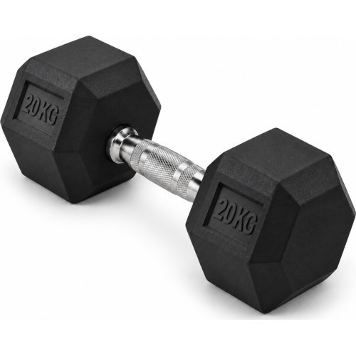 FiTKER® HEX PRO Rubber Dumbbell - 20 kg