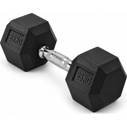 Gumijota hantele HEX PRO - 25 kg