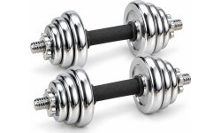 Chrome Dumbbell Set with Carry Case - 15 kg