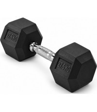 Гантель обрезиненная HEX PRO - 27,5 kg