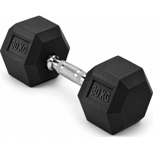 Гантель обрезиненная HEX PRO - 30kg