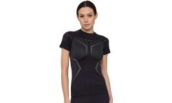 Женская термофутболка с коротким рукавом Brubeck Dry SS1465W - Черный/графитовый