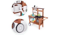 Outdoor mud kitchen for children with accessories fir wood ECOTOYS