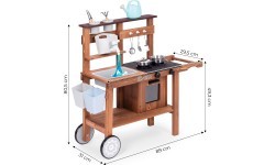 Outdoor mud kitchen for children with accessories fir wood ECOTOYS
