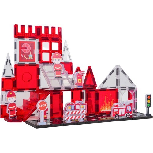 Fire Department Magnetic Building Blocks Set 48 pcs.