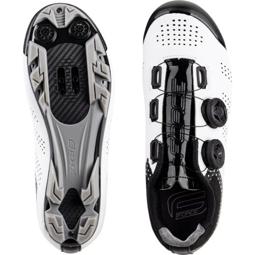 FORCE MTB Points Lady apavi, izmērs 37, Clip-In, MTB (balti/melni)