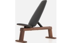Тренировочная скамья WeightBench, орех чёрный - Echtleder Schwarz