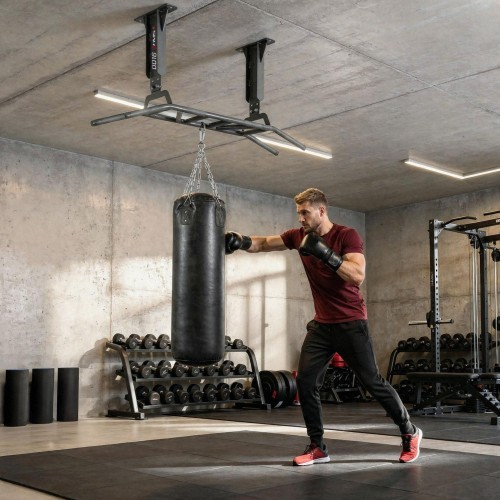HMS FITNESS DD16 sienā un griestos montējams pievilkšanās stienis mājas trenažieru zālei