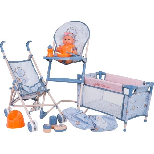 MEGA komplekts DINUS ar lelli un piederumiem
